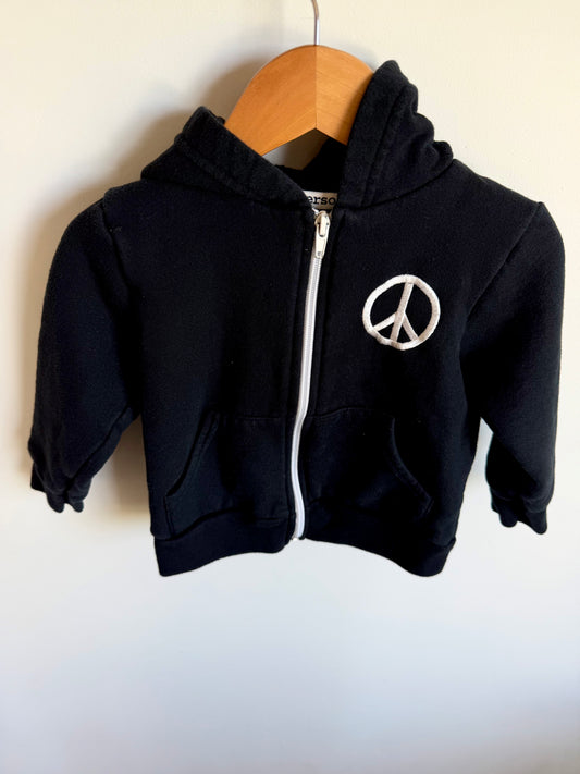 Good Vibe Tribe Black Zip Hoodie / 2T