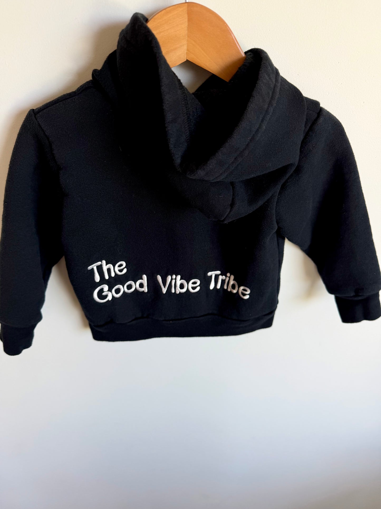 Good Vibe Tribe Black Zip Hoodie / 2T
