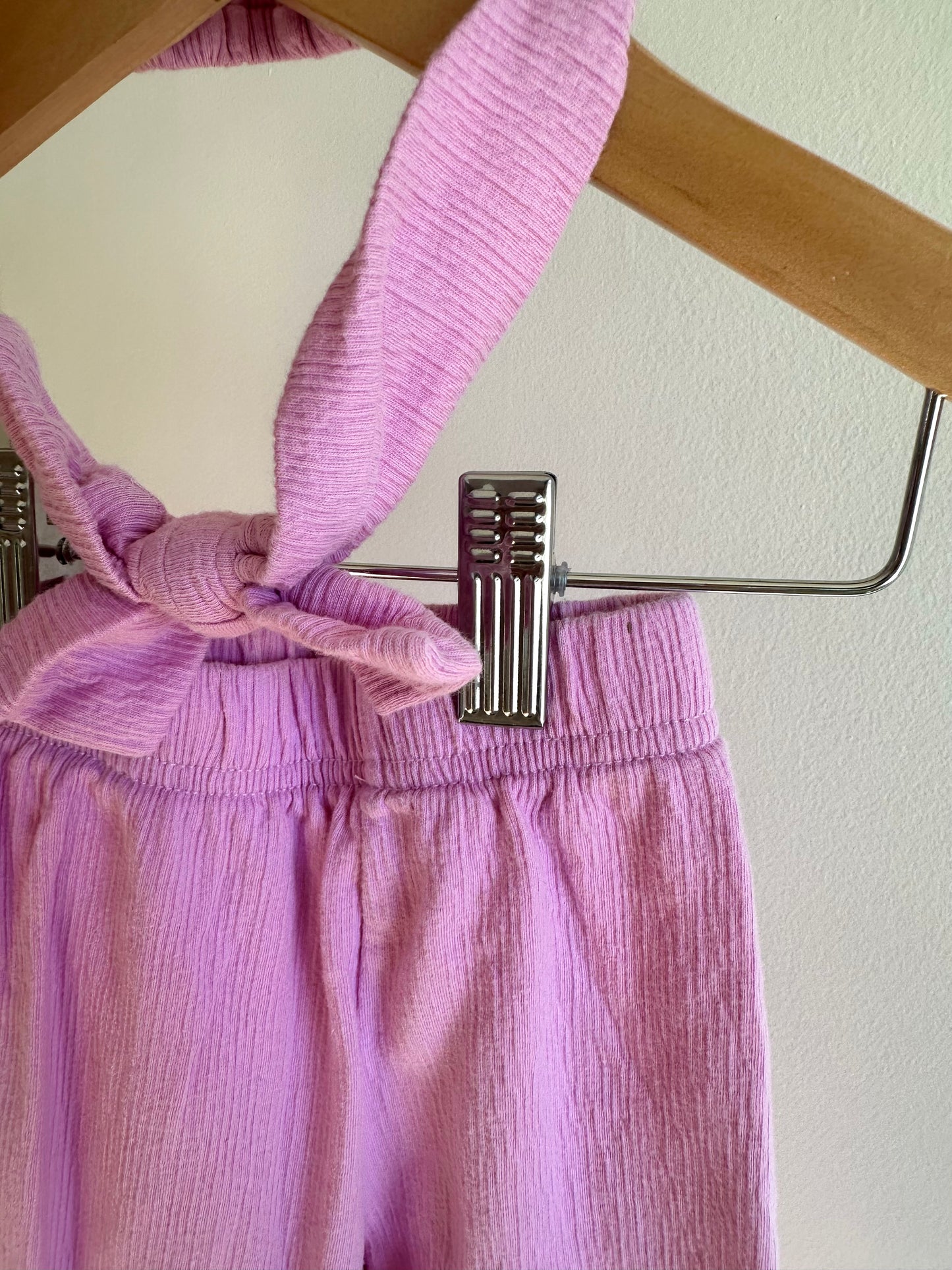 Pink Headband + Wide Leg Pants Set / 12-18m