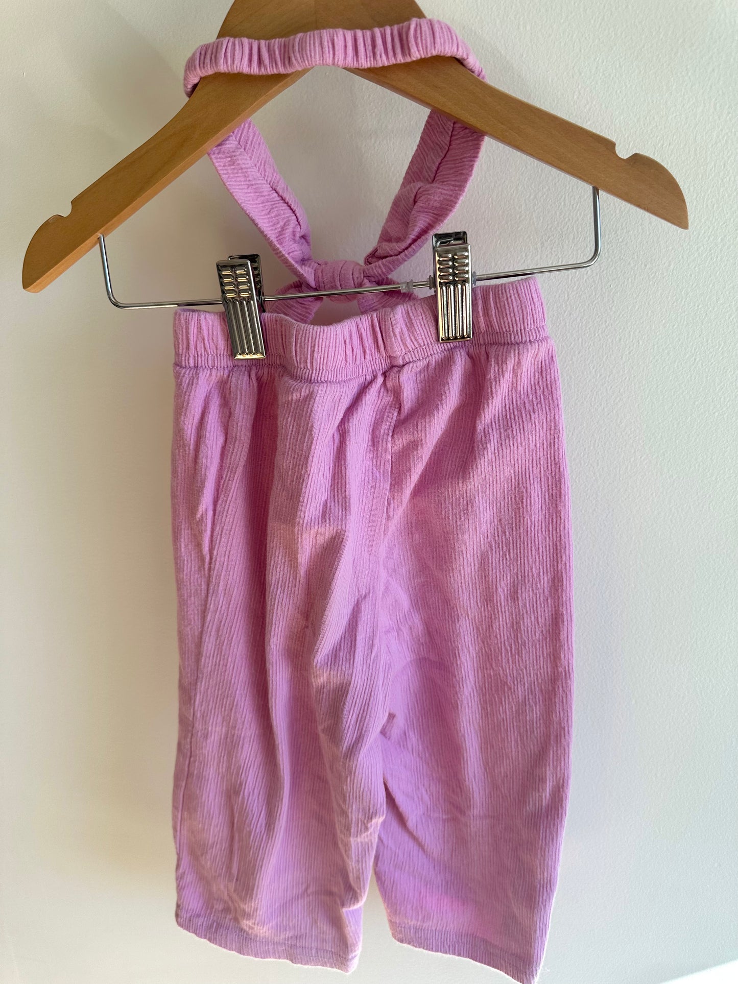 Pink Headband + Wide Leg Pants Set / 12-18m