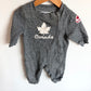Canada Grey Zipper Jumpsuit / 6-12m