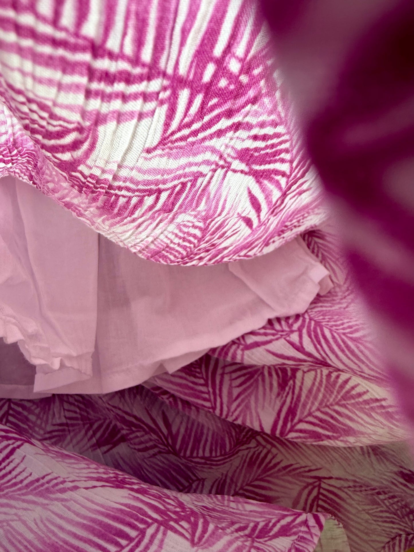 Palm Leaves Purple Dress / 12-24m