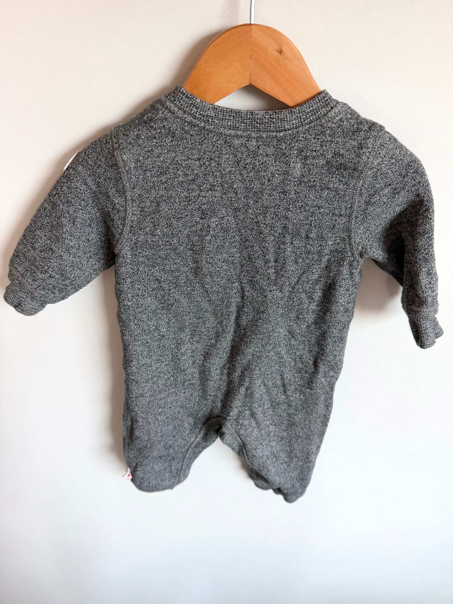 Canada Grey Zipper Jumpsuit / 6-12m
