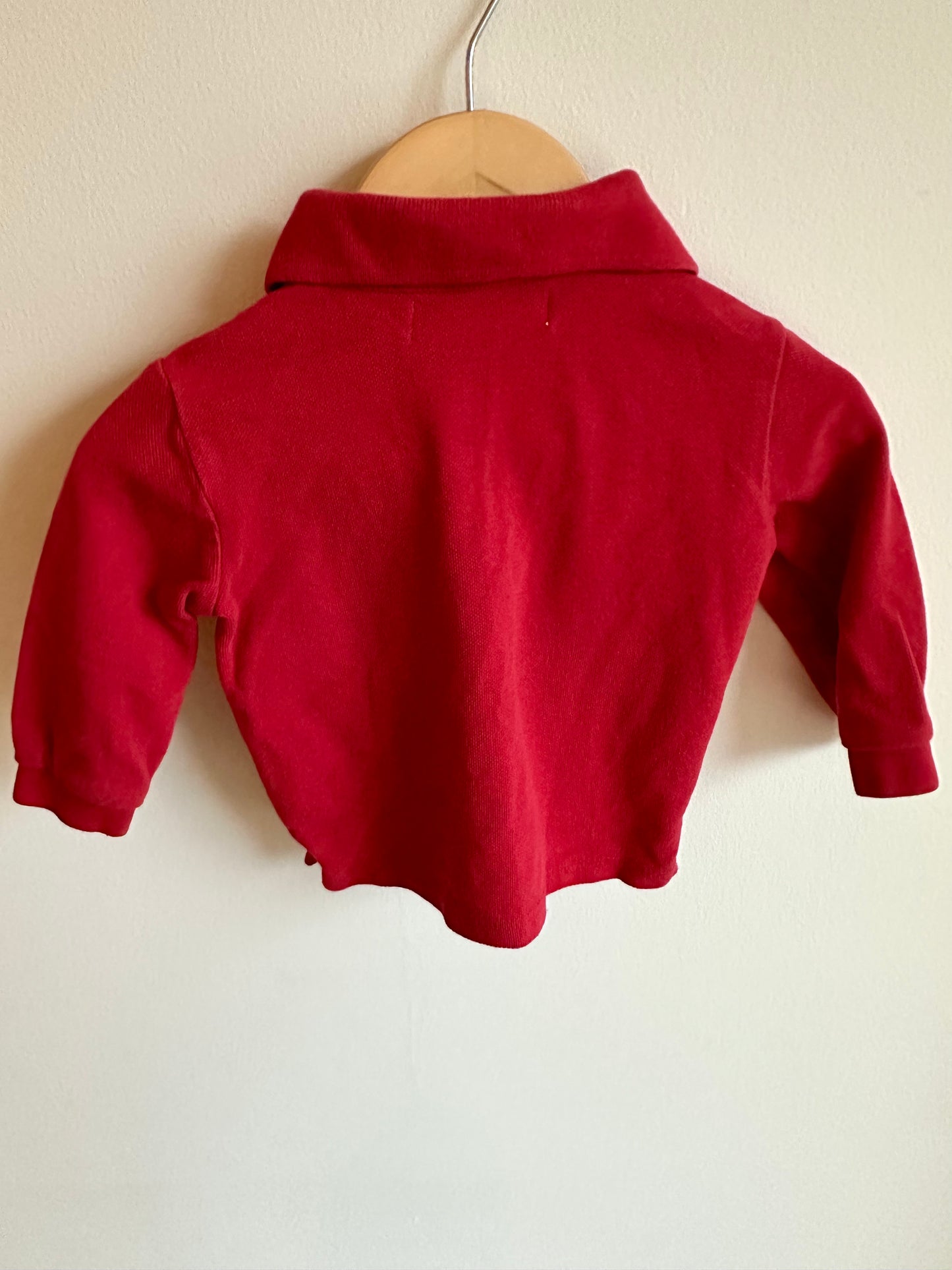 Red Collared Long Sleeve / 9-12m