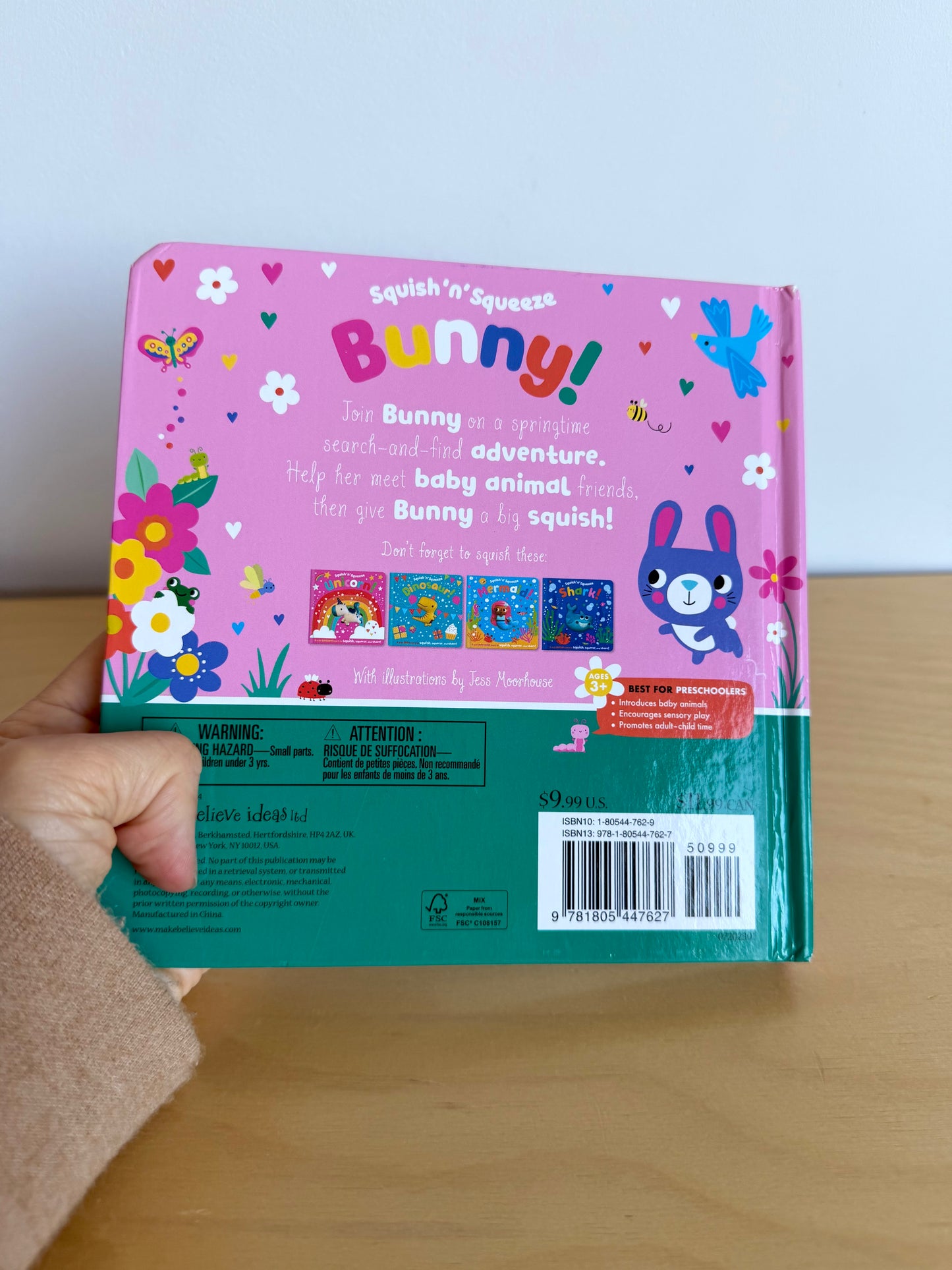 Squish'n'Squeeze Bunny Board Book / 0-3 years