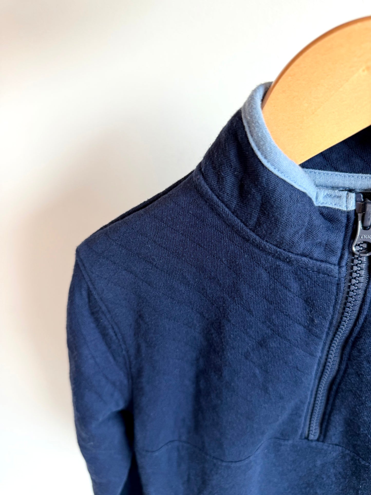 Navy Half Zip Blue Trim Sweater / 4-5 years