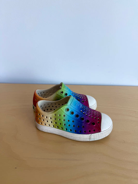 Rainbow Colour Native Slip On Shoes / Size 5 Toddler