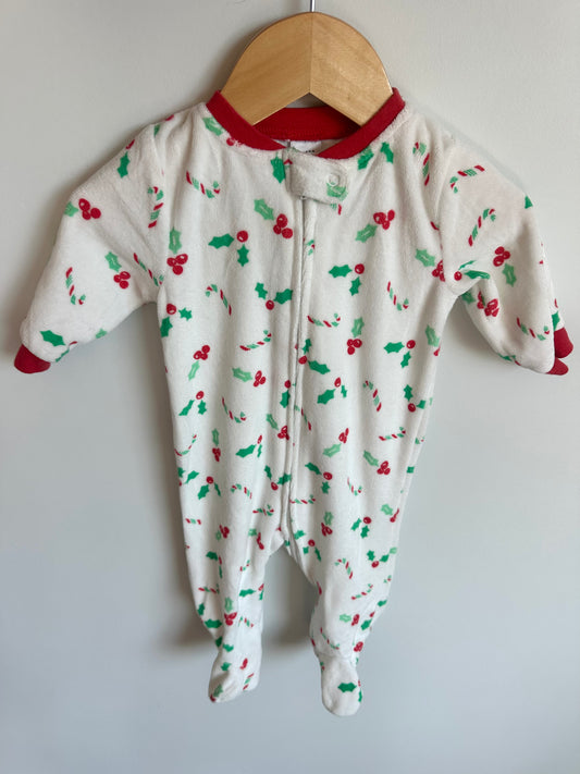 Mistletoe Fleece Sleeper / 3-6m