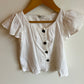 White Button Top / 2-3T