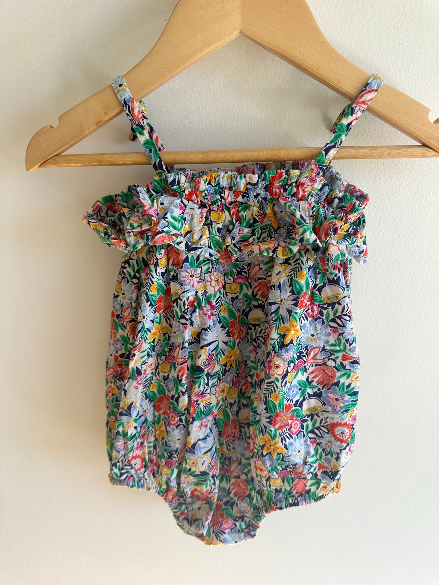 Floral Tank Bubble Romper / 18-24m