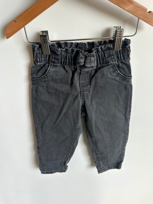Grey Denim Bow Pants / 18m