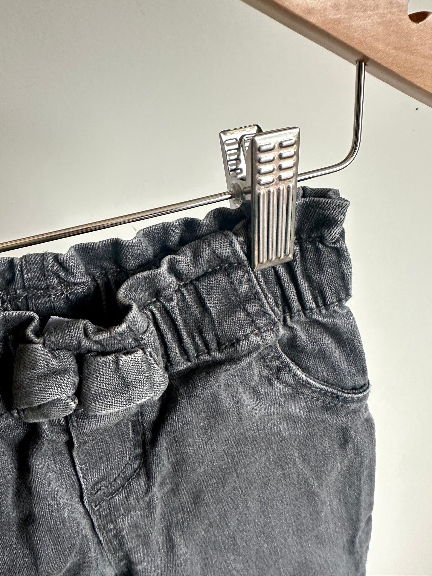 Grey Denim Bow Pants / 18m