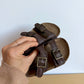 Brown Strap Sandals / Size 7M Toddler