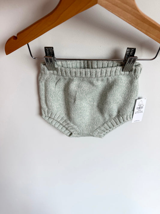 Cyan Knit Bloomer Shorts (With tags) / 6-9m