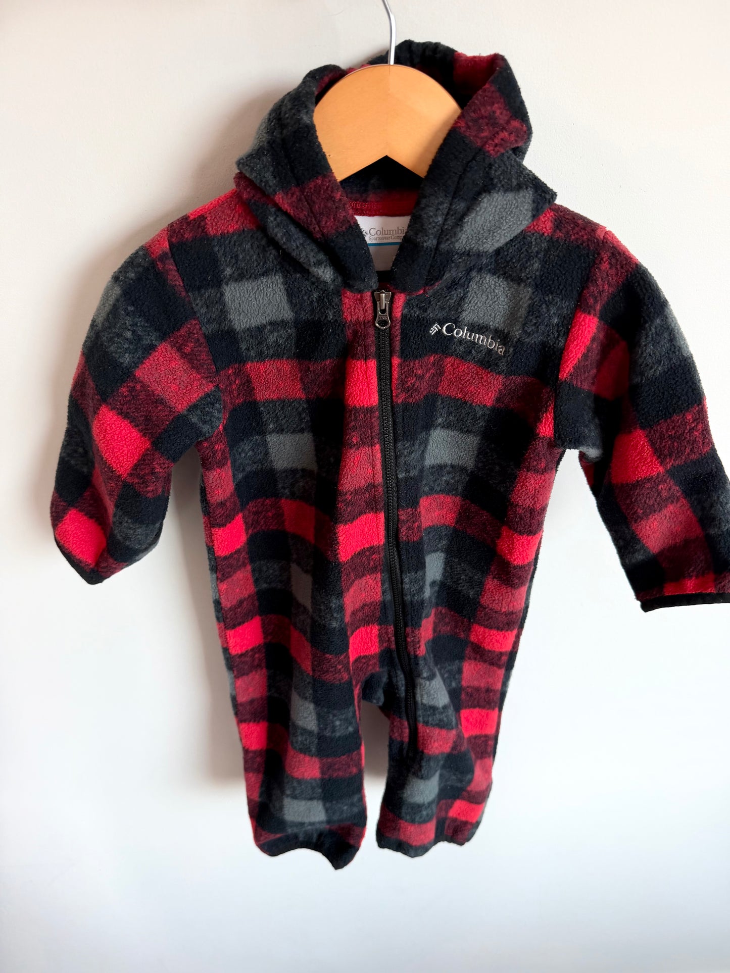 Columbia Checkered Red Bunting Suit / 6-12m