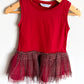 Mayoral Red + Plaid Tulle Dress / 2T