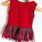 Mayoral Red + Plaid Tulle Dress / 2T