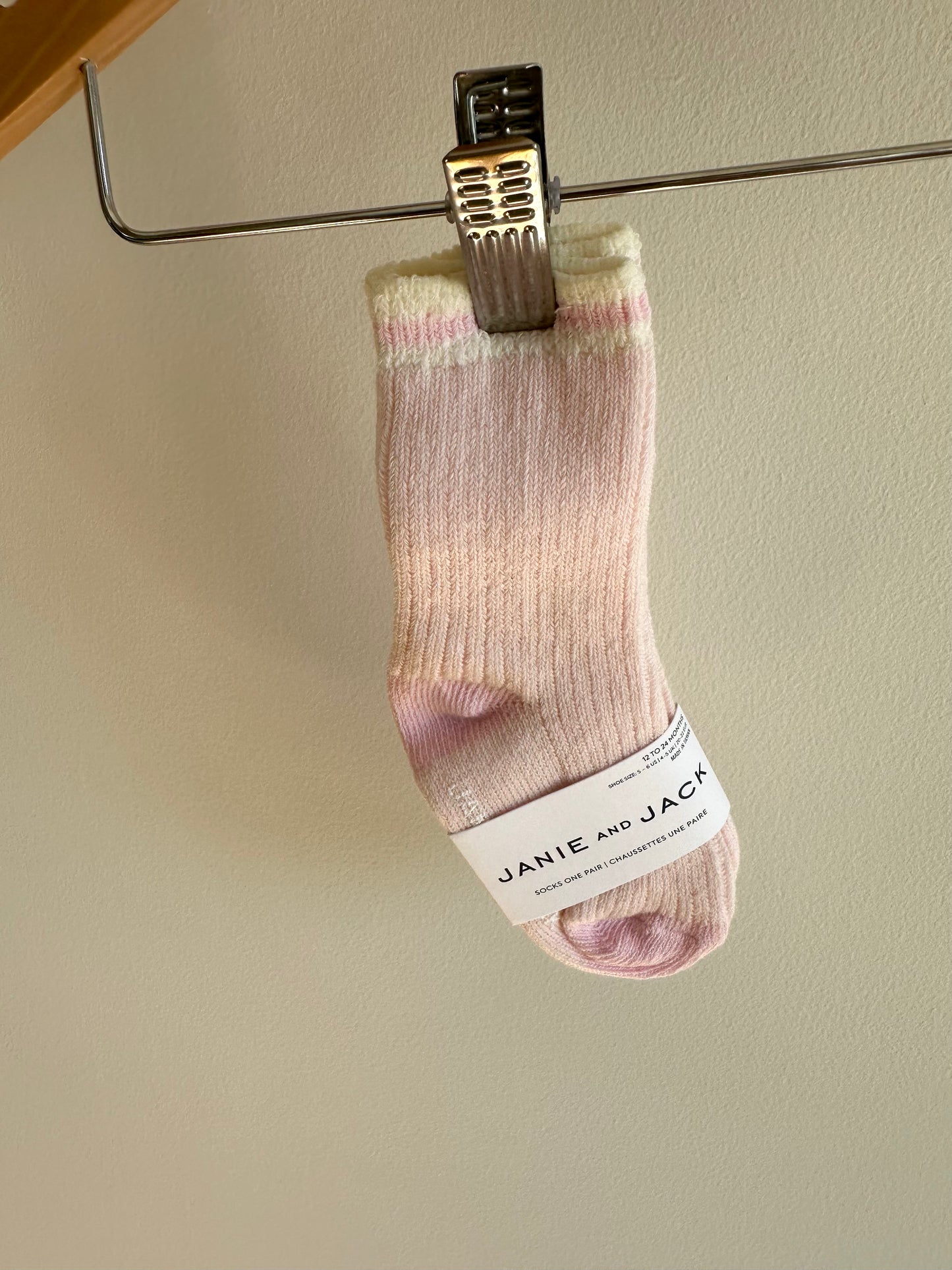 Pink Janie and Jack Socks (In Package) / 12-24m