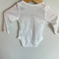 White Long Sleeve Bodysuit / 0-3m