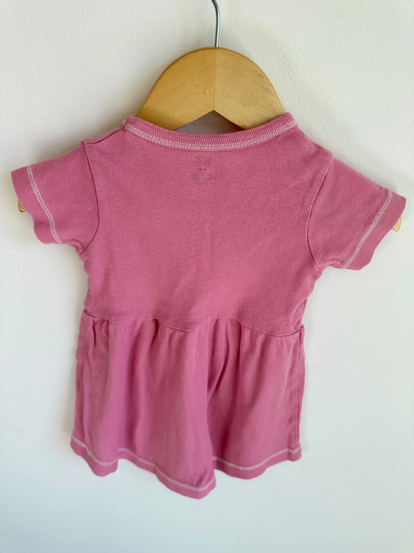 Organic Cotton Pink Dress / 0-6m