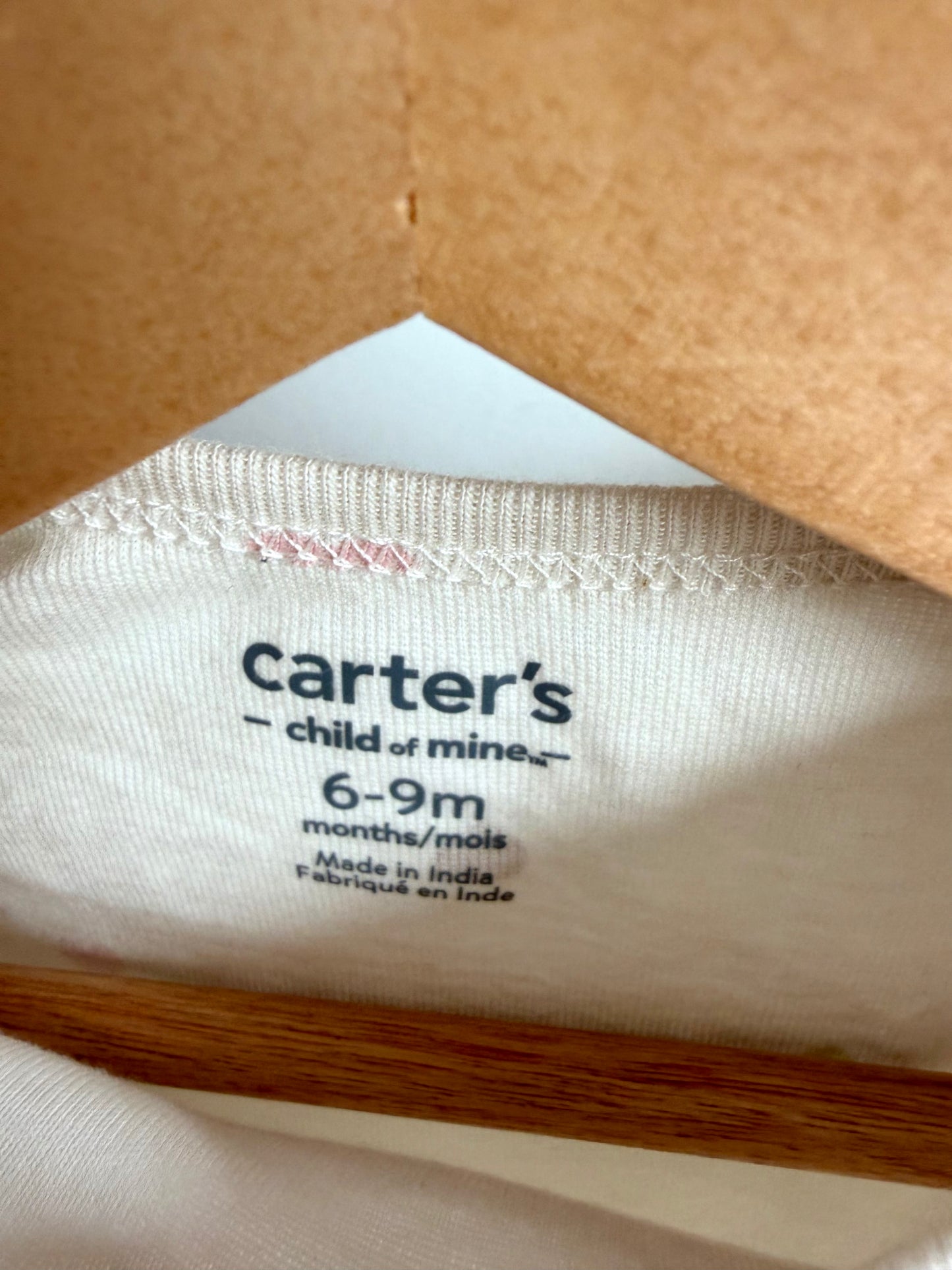 Heart Cream Soft Pj's (With tags) / 6-9m