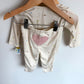 Heart Cream Soft Pj's (With tags) / 6-9m