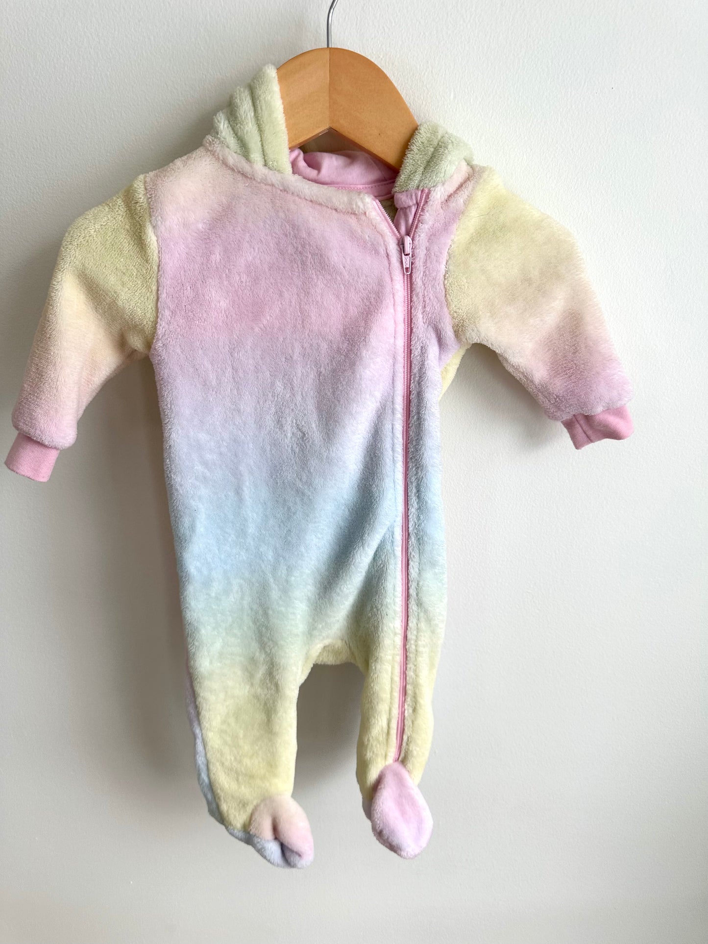 Fleece Unicorn Bunting Suit / 3-6m