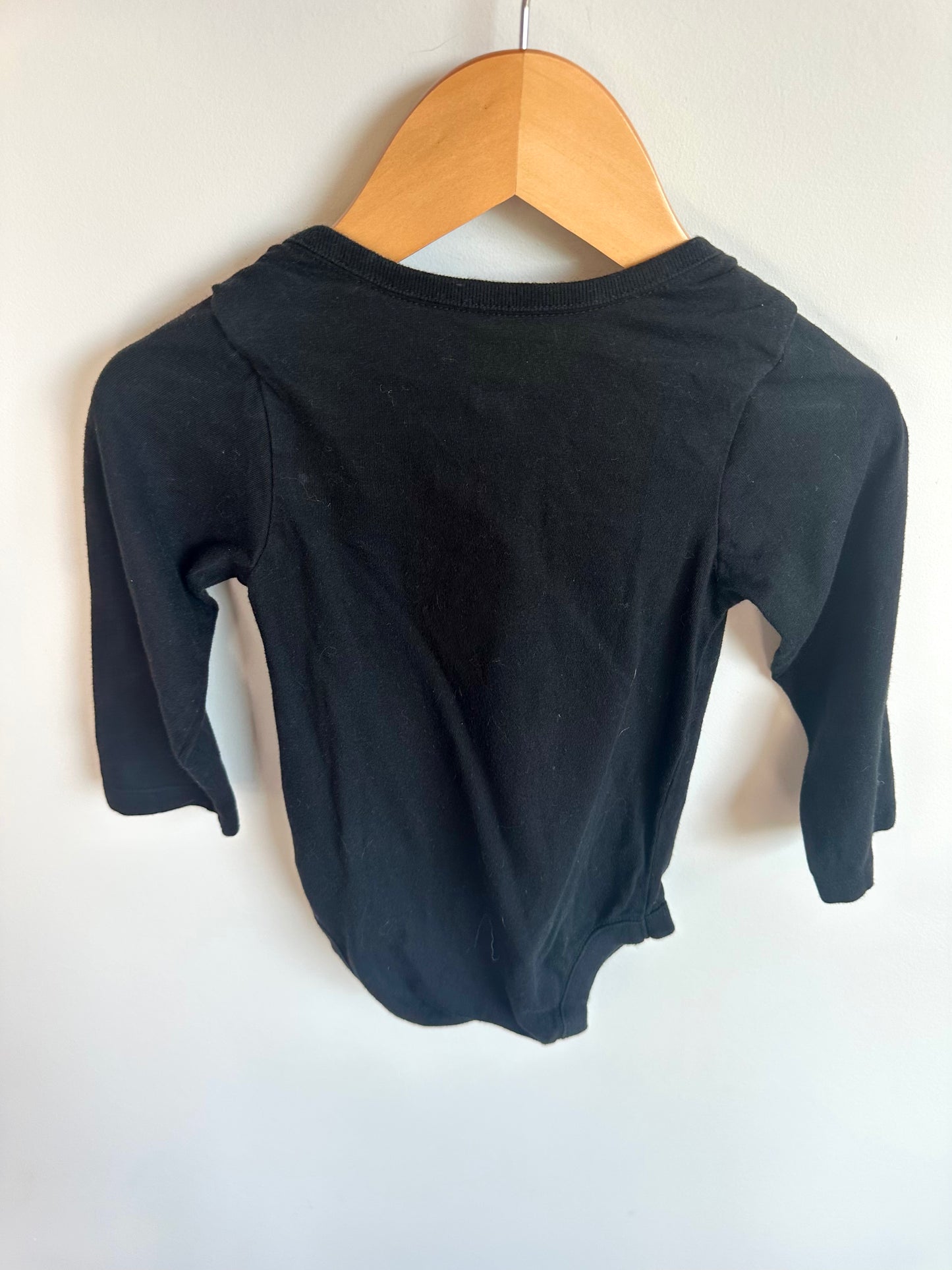 Black Pumpkin Face Bodysuit / 12-18m