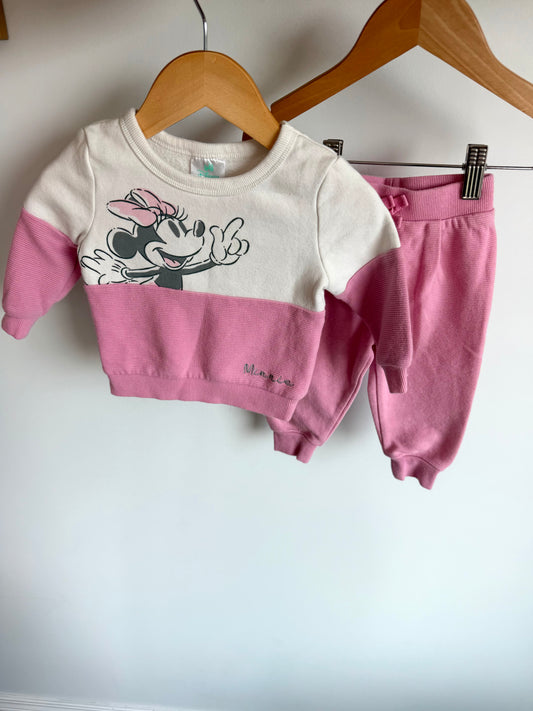 Minnie Mouse Pink Sweater + Pants Set / 9m