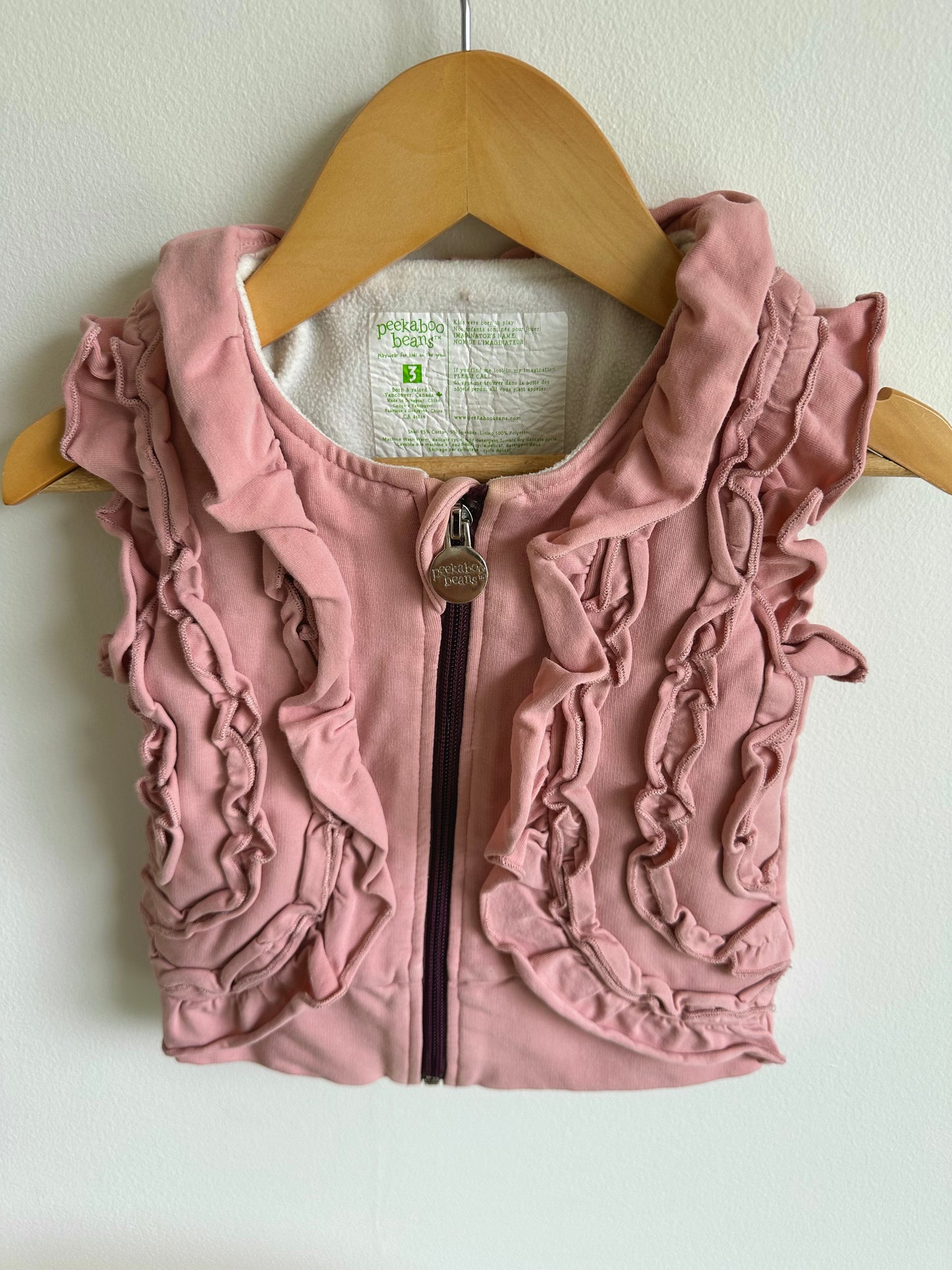 Ruffle Zipper Vest Top / 3T