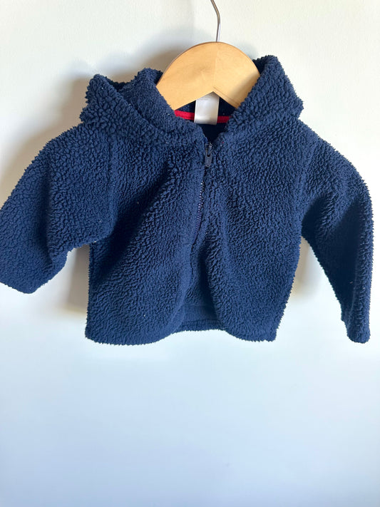 Navy Bear Fleece Sweater / 9m