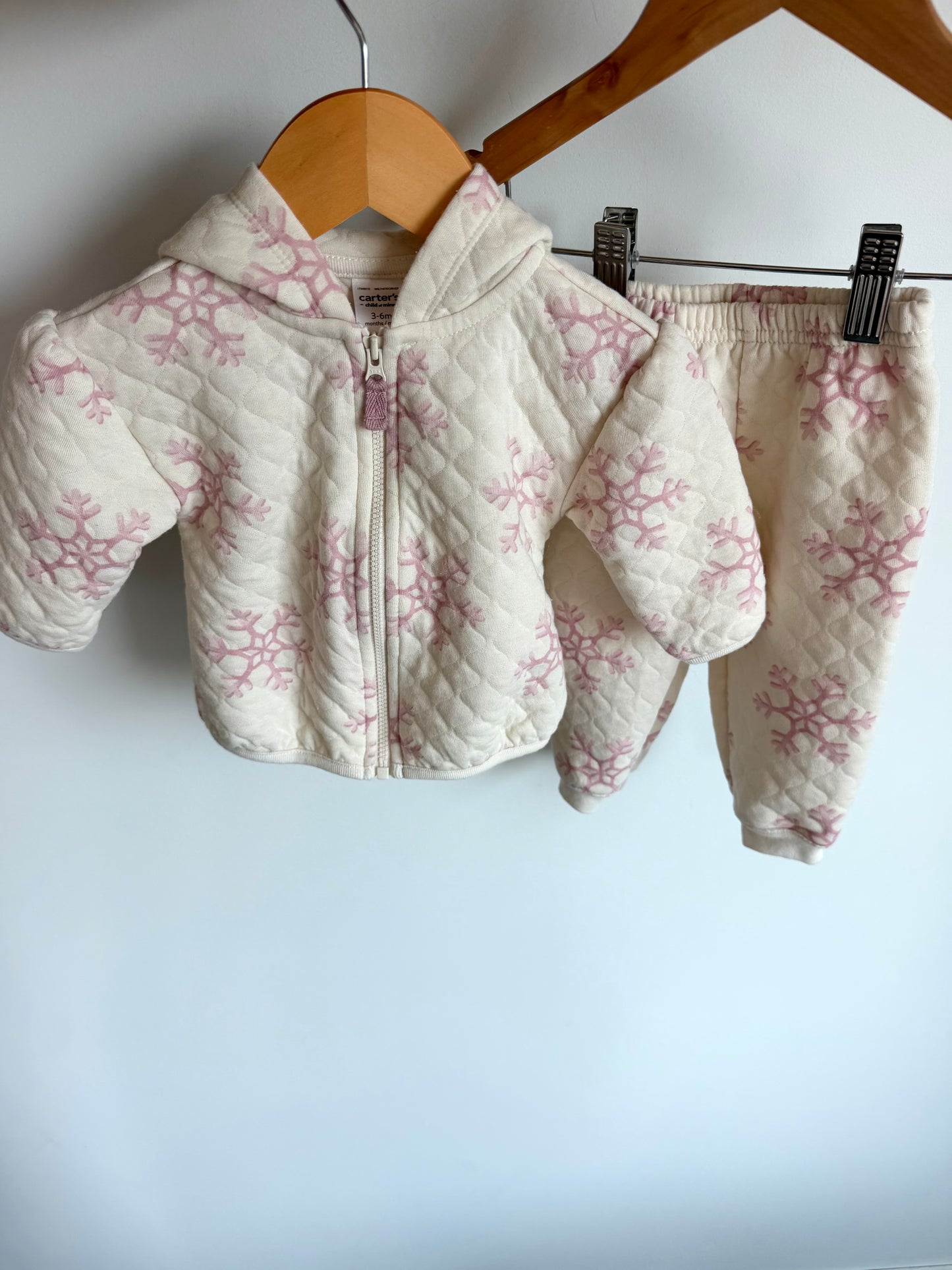 Snowflake Hoodie + Pants Set / 3-6m