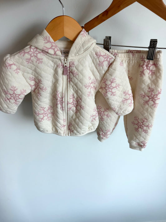 Snowflake Hoodie + Pants Set / 3-6m
