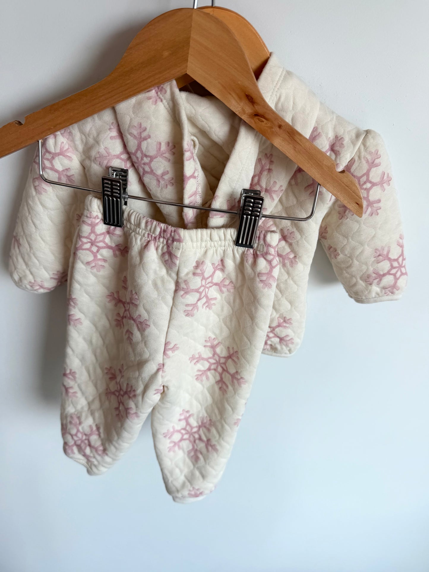 Snowflake Hoodie + Pants Set / 3-6m