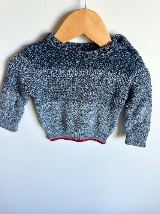 Grey Pull Over Sweater / 6-12m
