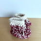 Handmade Knit Red Wool Slippers / 3-6m?