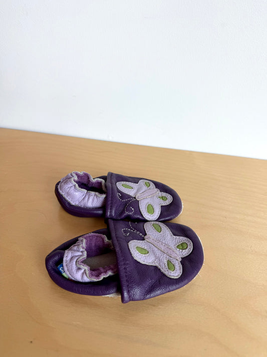 Butterfly Purple Soft Sole Shoes / 6-12m
