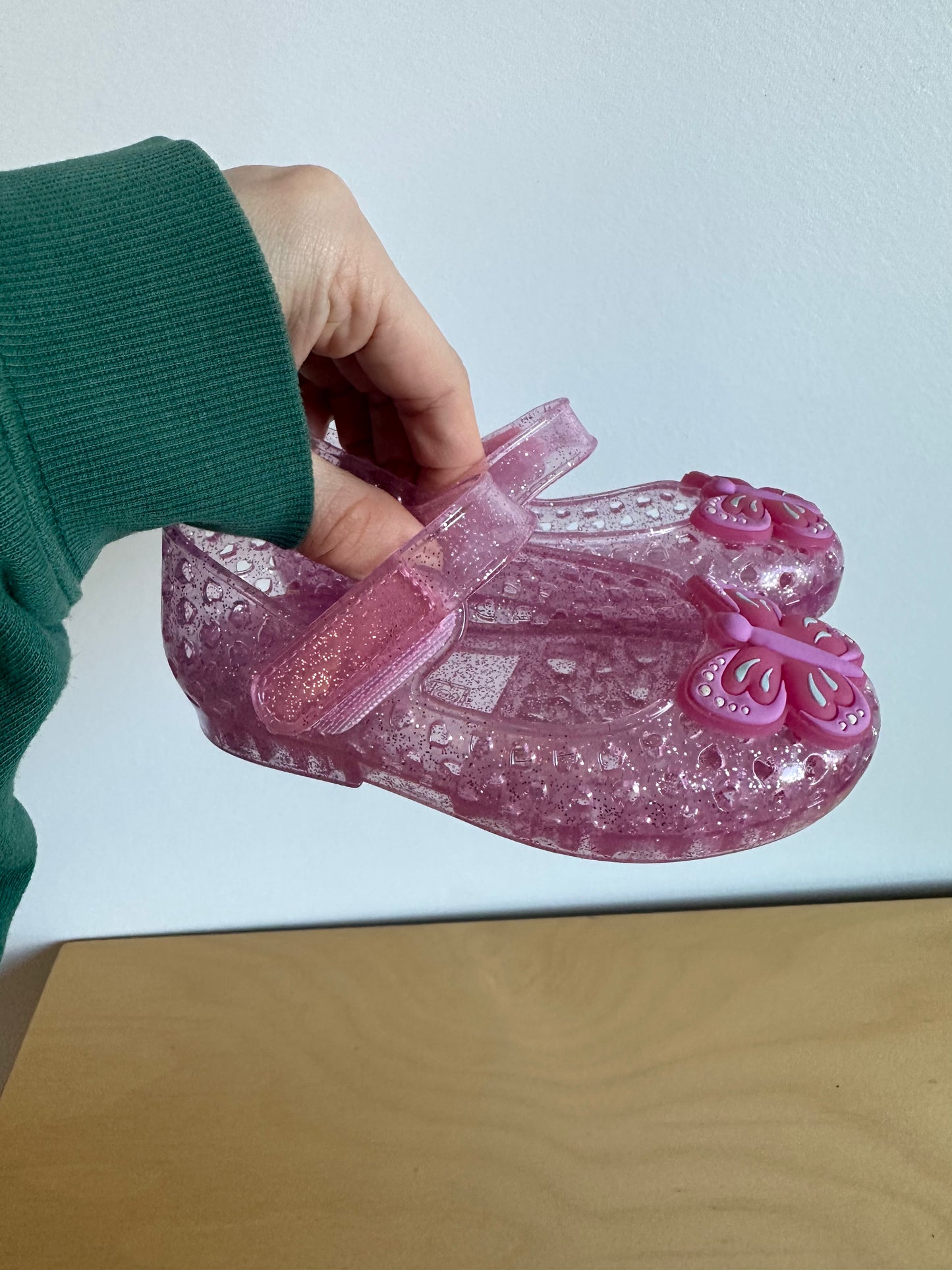 Pink Jelly Butterfly Shoes / Size 6 Toddler