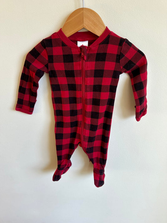 Plaid 2 Way Zipper Sleeper / 0-3m