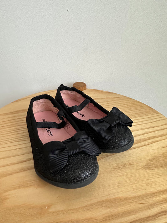 Black Bow Formal Shoes / Size 5 Toddler