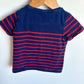 H&M Striped Navy Red T-Shirt / 12-18m