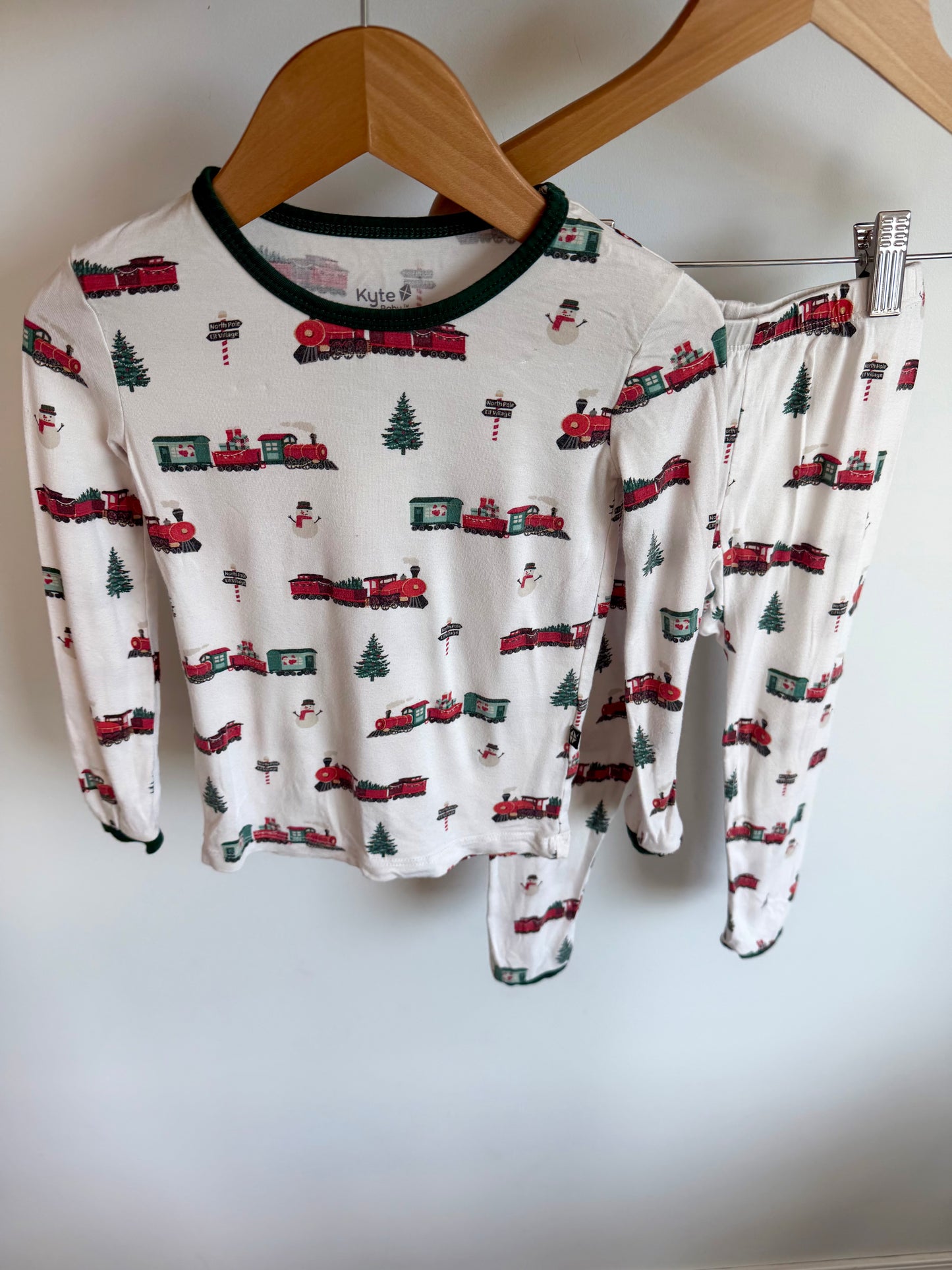 Kyte Bamboo Holiday Train PJ Set / 3T