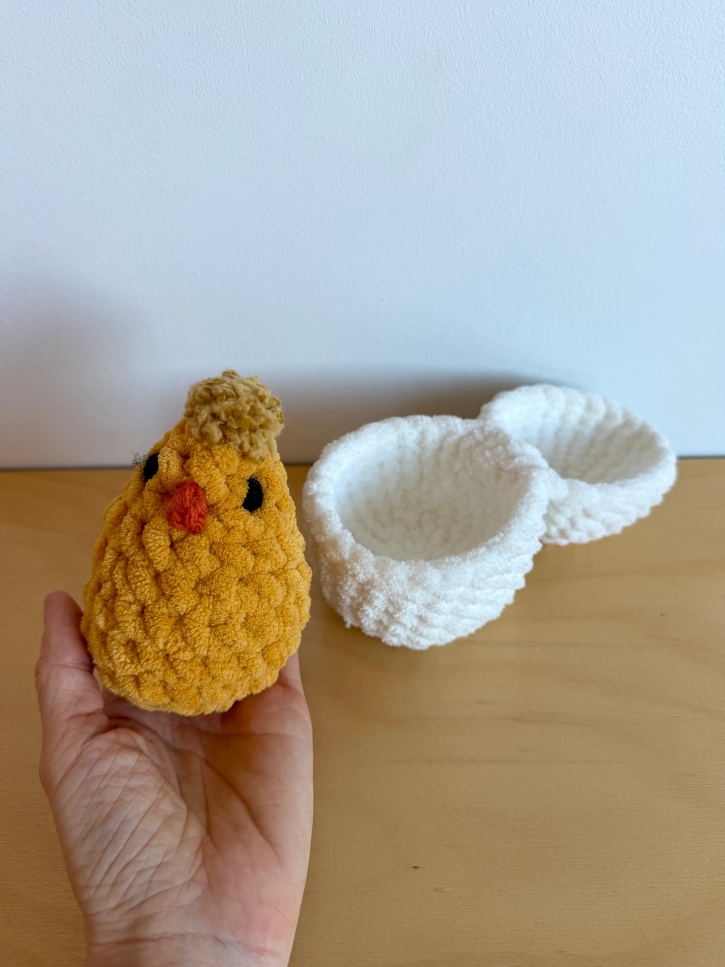 Handmade Crochet Egg + Chick Toy