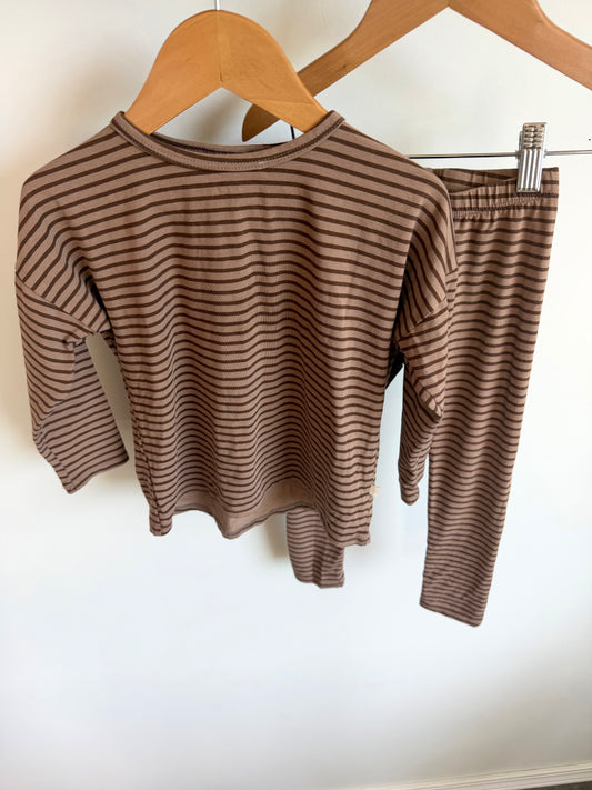 Jax + Lennon Striped Boxy Top + Pants Set / 2-3T