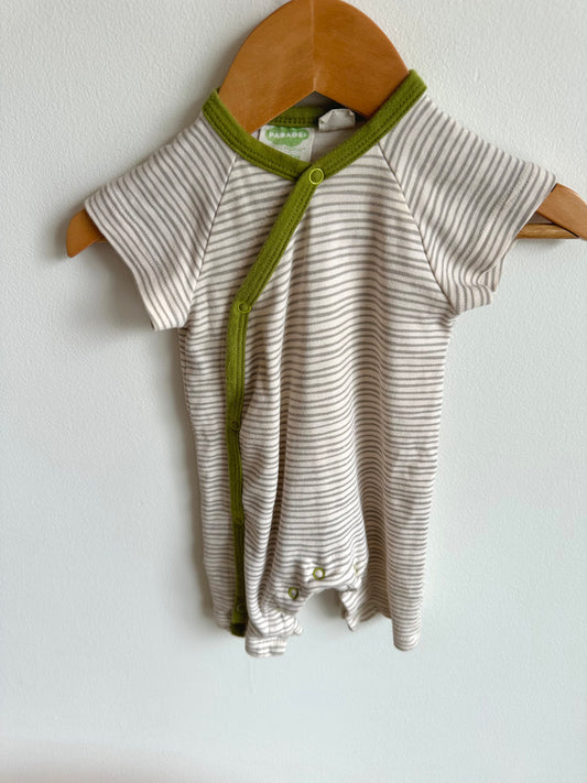 Parade Green Lined Romper / 3-6m