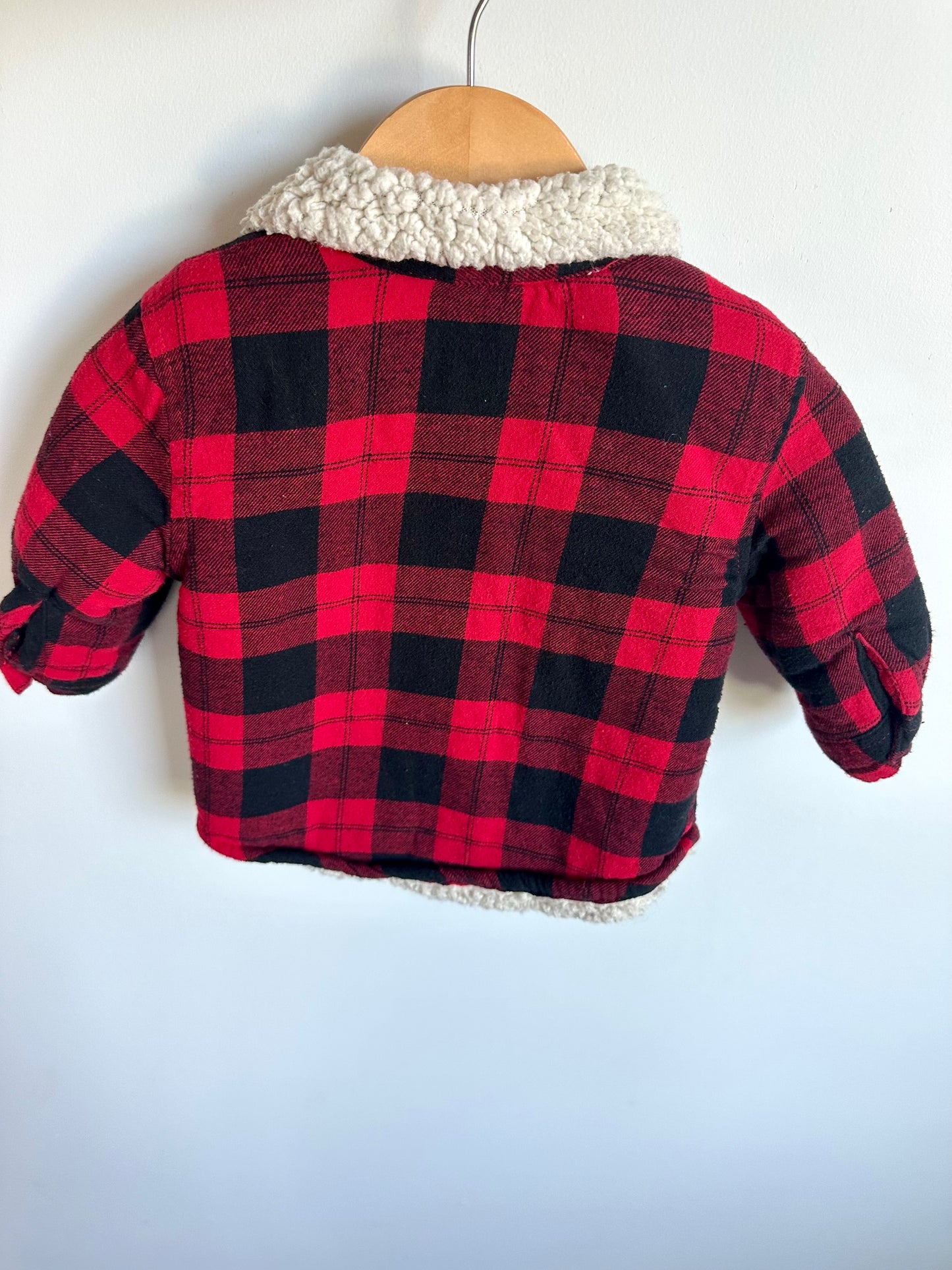 Red Checkered Shacket / 6-12m
