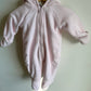 Bear Pink Bunting Suit / 3-6m