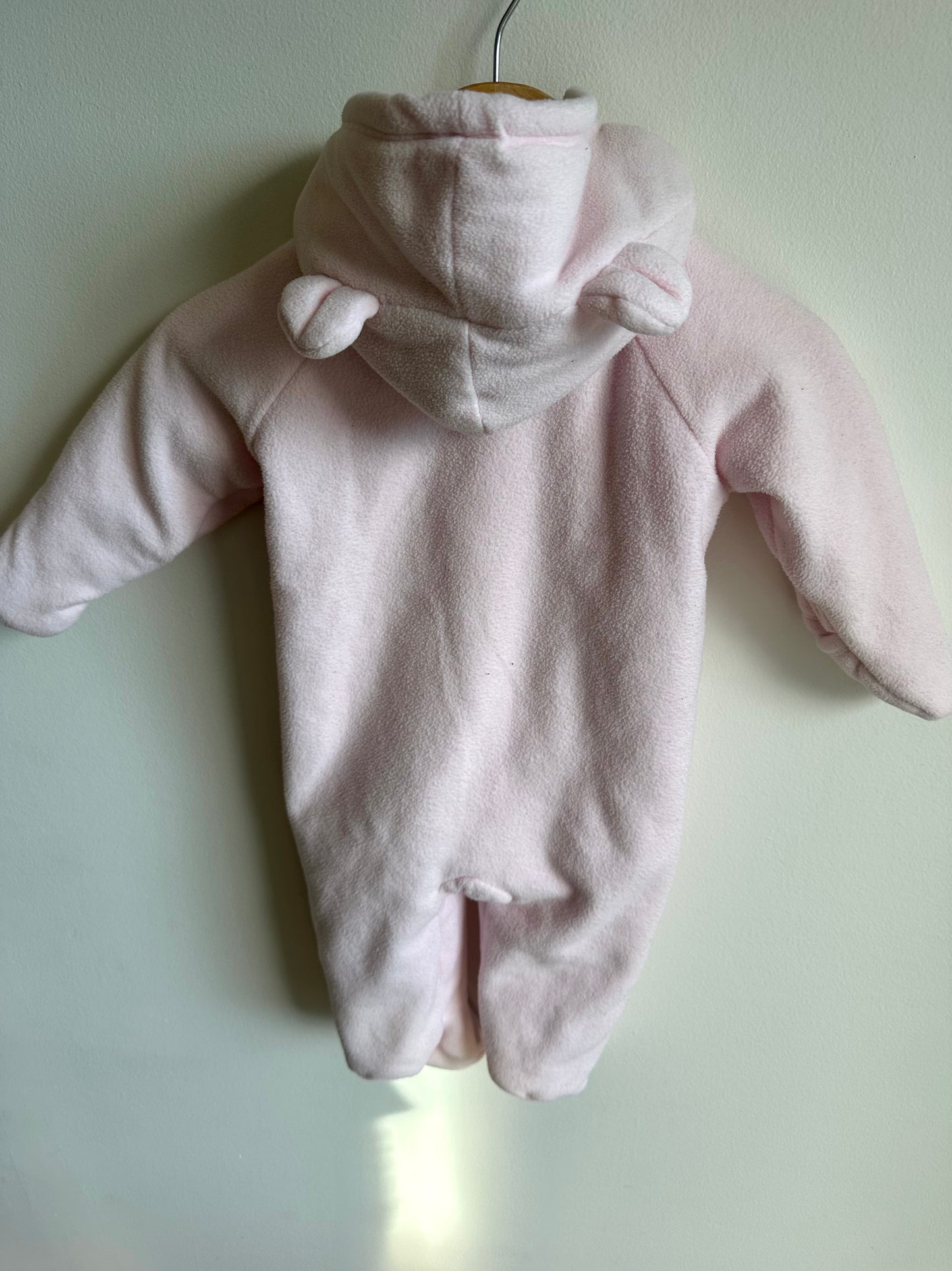 Bear Pink Bunting Suit / 3-6m