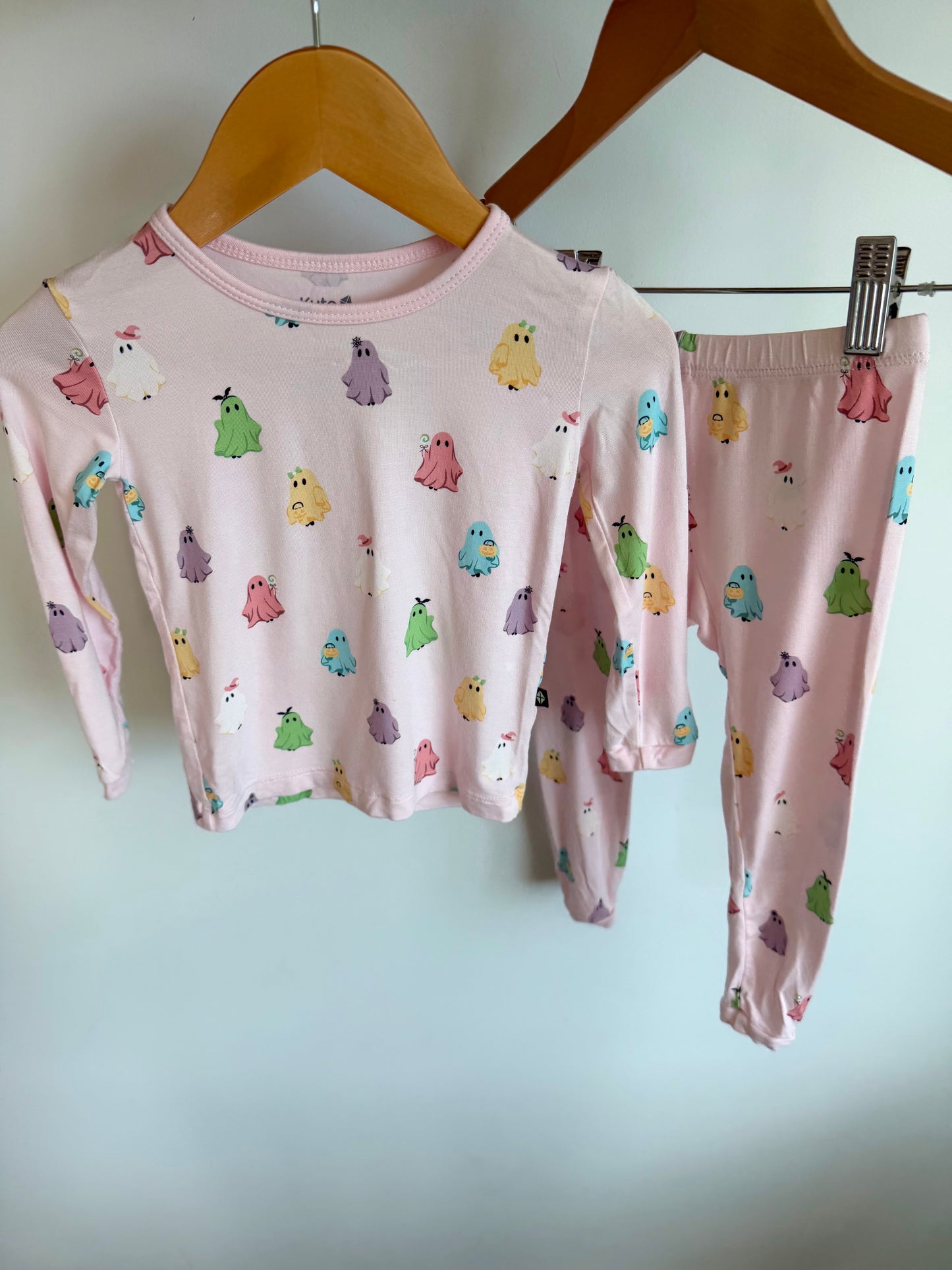 Kyte Bamboo Pink Ghost PJ Set / 2T
