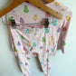 Kyte Bamboo Pink Ghost PJ Set / 2T